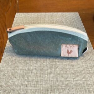 Meanwhile, Back On The Farm seafoam green cosmetic bag